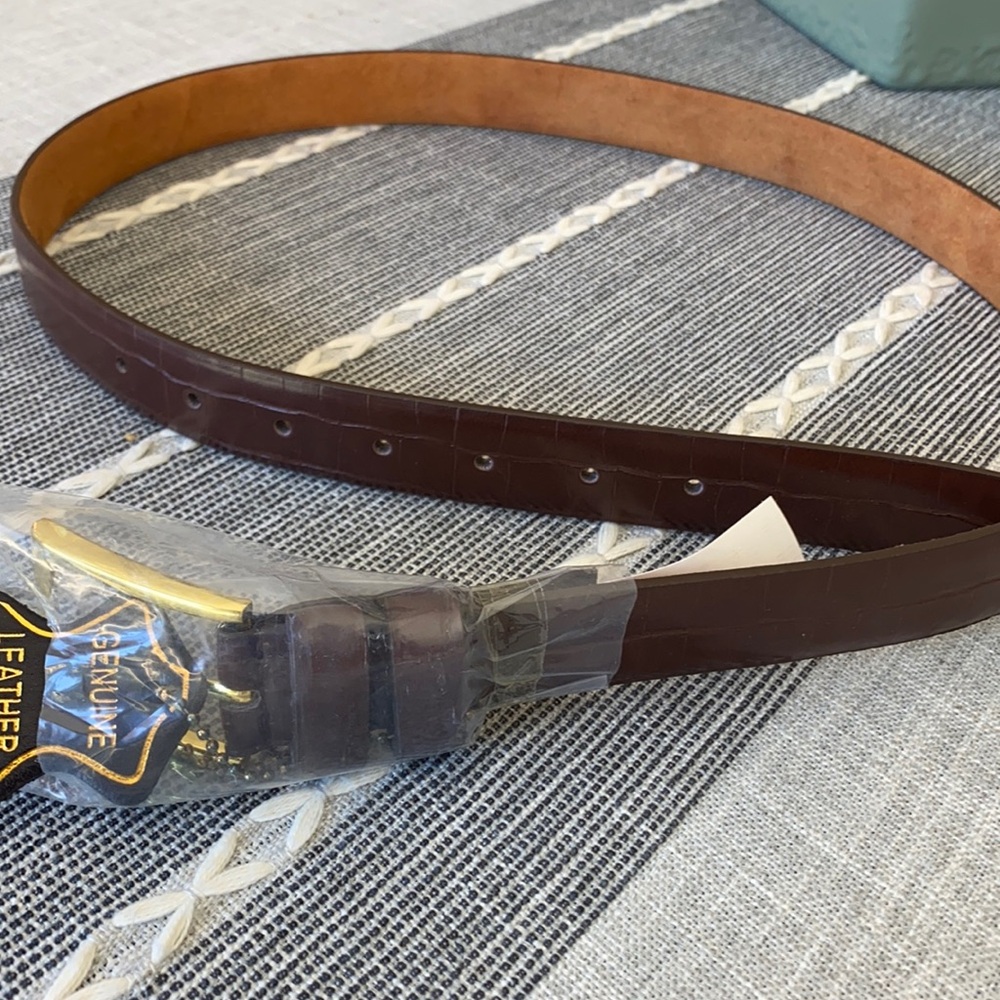 Genuine Leather Brown 38 Belt Brand New